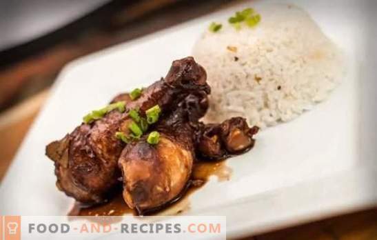 Chicken legs in soy sauce - a savory dish. How to cook chicken legs in soy sauce in a pan, in an oven and a slow cooker