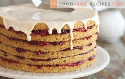 A cake made from ready-made sponge cakes - elementary! Recipes for fruit, nut, chocolate cakes from ready-made sponge cakes