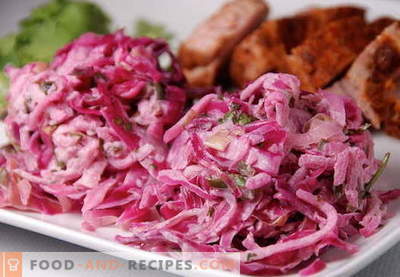 Salade de chou rouge - les meilleures recettes. Comment bien et savoureux préparer une salade de chou rouge.