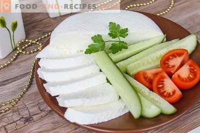 Cheese or feta cheese at home. How to make homemade cheese is tasty and inexpensive.