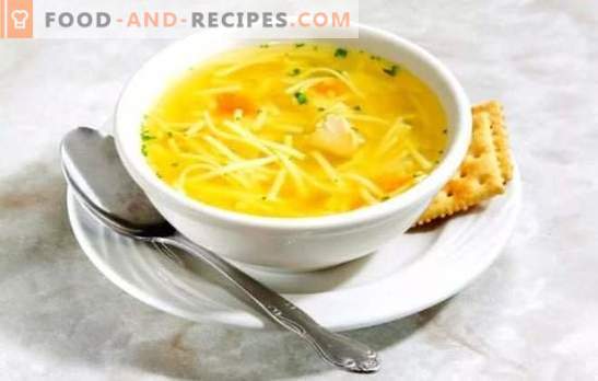 Soupe aux nouilles: une recette étape par étape pour un premier plat traditionnel. Variantes de soupe de nouilles (étape par étape)
