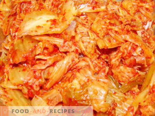 Chou en coréen - les meilleures recettes. Comment cuire correctement et savoureux chou en coréen.