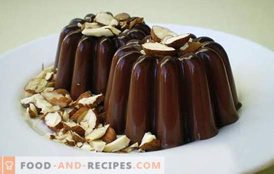 Gelée de chocolat pour les amateurs de recettes faciles. Top 8 des idées de gelée au chocolat: avec caillé, biscuits à la crème, citrouille