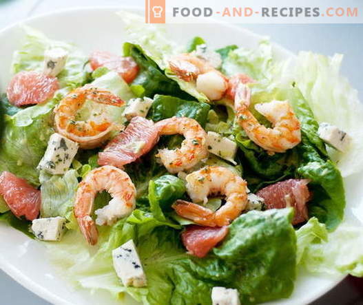 Salade de crevettes - les meilleures recettes. Comment cuire correctement et savoureux salade de crevettes.