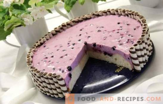 Gâteau au yaourt - dessert diététique! Recettes de délicieux gâteaux au yogourt avec une génoise, des baies et de la gelée