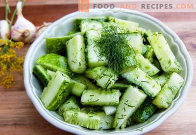 Cucumber salad - the best recipes. How to properly and tasty to cook cucumber salads.