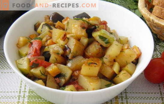 Le ragoût de légumes aux courgettes et pommes de terre est le plat préféré de la carte estivale. Recette pour le ragoût de légumes avec courgettes et pommes de terre: effort minimum