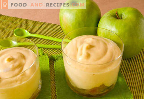 Mousse aux pommes - les meilleures recettes. Comment bien et savoureux faire cuire la mousse de pomme.