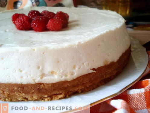 Cheesecake au lait caillé - les meilleures recettes. Comment cuire correctement et savoureux gâteau au fromage caillé.
