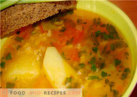 Soupes sans viande - les meilleures recettes. Comment bien et savoureux soupe sans viande.