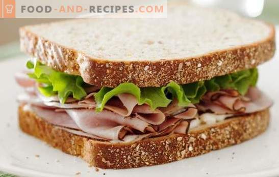 Sandwichs au jambon - rapides, satisfaisants et savoureux. Les meilleures recettes pour des sandwichs simples et chauds avec du jambon et du fromage, des légumes, des herbes et bien d’autres