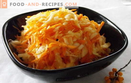 Salade de choux et carottes au vinaigre - vitamines! Recettes de salades de chou et carottes au vinaigre: fraîches et pour l'hiver