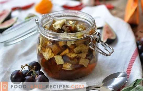 Confiture d'aubergines - dessert avec une surprise! Recettes simples et confiture d’aubergine arménienne, avec soda et sans