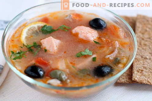 Soupe Solyanka - les meilleures recettes. Comment bien et savoureux soupe soupe.