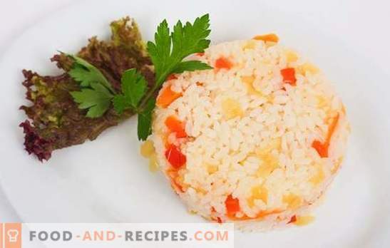 Le riz avec carottes et oignons est un plat d’accompagnement utile. Recettes de riz aux carottes et oignons au four, multicuiseur ou sur la cuisinière