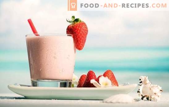 Sentez-vous le positif du jour: un milkshake aux fraises! Recettes de laits frappés à la fraise et au chocolat, banane, framboises