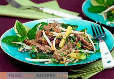 Salade coeur de boeuf - les meilleures recettes. Comment cuire correctement et savourer des salades de cœur de bœuf.