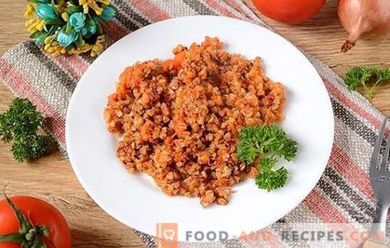 Buckwheat porridge in tomato sauce: the food of athletes and losing weight can be delicious! A simple photo recipe for buckwheat in a fragrant tomato sauce