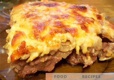 Viande au fromage - les meilleures recettes. Comment bien cuire la viande avec du fromage.