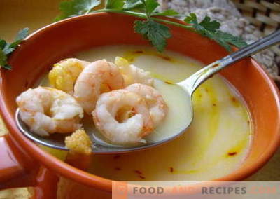 Garnelensuppe - die besten Rezepte. Wie man richtig und lecker Suppe mit Garnelen kocht.