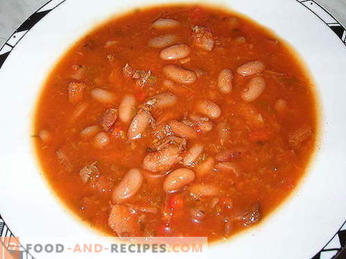Soupe aux haricots - les meilleures recettes, astuces et secrets. Comment faire cuire une délicieuse soupe aux haricots: avec viande, bacon, poulet