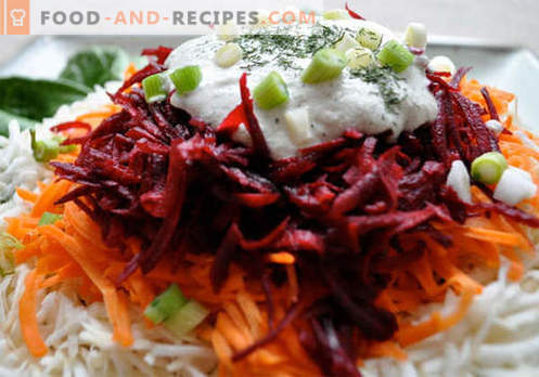 Salade de betteraves et de carottes - une sélection des meilleures recettes. Comment bien et savoureux préparer une salade de betteraves et de carottes.