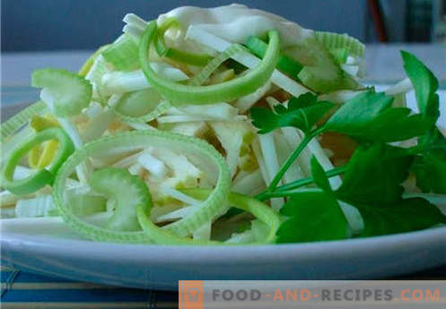 Le céleri et la salade de pommes sont les meilleures recettes. Comment cuire correctement et savoureux salade de céleri avec une pomme.
