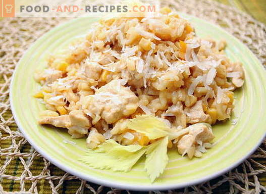 Risotto au poulet - les meilleures recettes. Comment bien et savoureux cuire le risotto au poulet.
