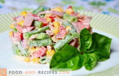 Salade au jambon et au maïs: nature ou feuilletée? Recettes simples et complexes pour cuisiner des salades au jambon et au maïs