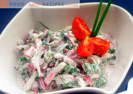 Salade de radis - les meilleures recettes. Comment bien et savoureux faire cuire la salade de radis.