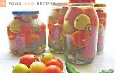 Tomates rouges et vertes aux pommes pour l'hiver: aidez-vous! Recettes de tomates en conserve, salées et marinées avec des pommes pour l’hiver