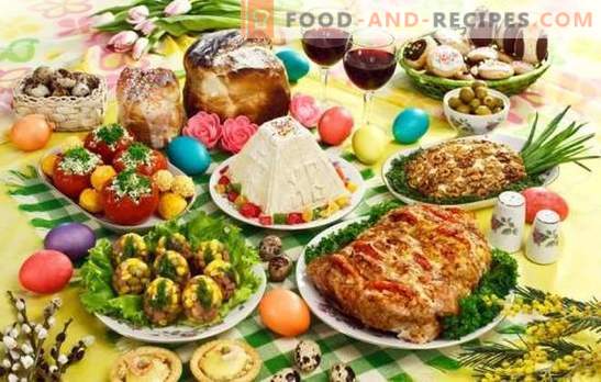 Plats pour Pâques - nous mettons la table pour la fête la plus importante de l’année. Une sélection des meilleures recettes de Pâques: salades chaudes, desserts