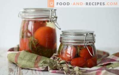 Marinade pour tomates - le personnage principal de la tomate vierge! Recettes de délicieuses marinades à la tomate: au vinaigre, à l’aspirine, à la vodka