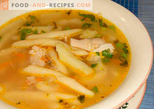 Soupe de pâtes - recettes éprouvées. Comment bien et savoureux cuire la soupe avec des pâtes.