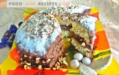 Leckere Torte für jede Feier, die lang erwarteten - Snickers! Foto-Rezept des schrittweisen Kochens des Kuchens 