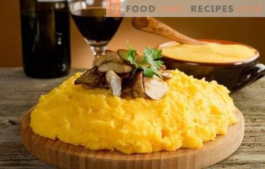 Polenta - Festin de maïs! Recettes vraie polenta italienne au fromage, tomates, champignons, poulet, divers légumes