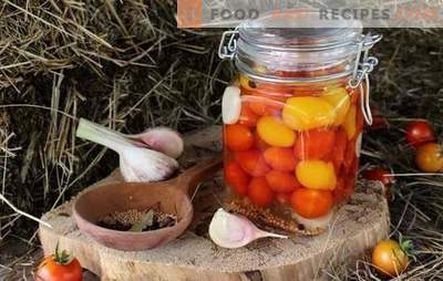 Tomates cerises pour l'hiver - un peu de joie peu vive! Recettes préparations incomparables avec des tomates cerises pour l'hiver