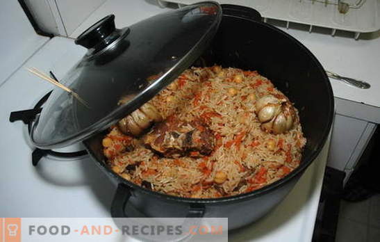 recettes Plov à la maison: dans une casserole, chaudron, multi-cuiseur, utyatnitsa. Trucs de cuisine pilaf ouzbek