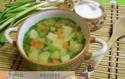 Soupe maison - 7 meilleures recettes. Tous les secrets des délicieuses soupes faites maison de femmes au foyer expérimentées: soupe, kharcho, bortsch, oreille, okrochka, méli-mélo