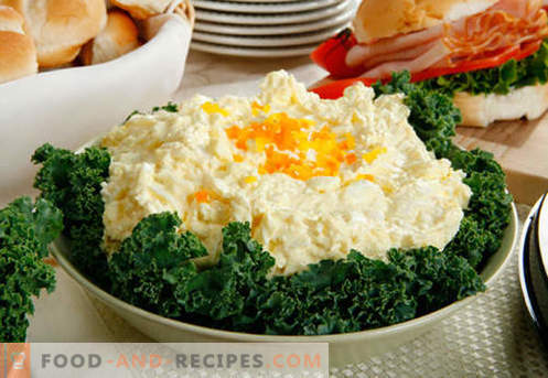 Salade aux œufs - recettes éprouvées. Comment faire cuire une salade aux œufs.