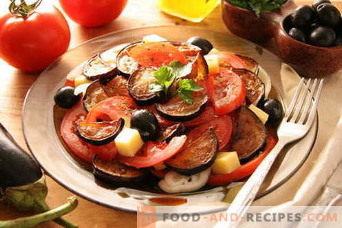 Aubergines à la tomate - les meilleures recettes. Comment bien et savoureux cuire les aubergines avec des tomates.