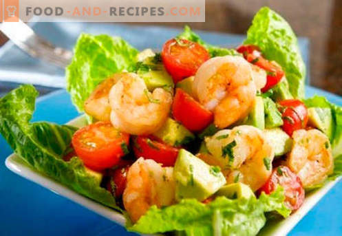 Salade à l'avocat et aux crevettes - des recettes éprouvées. Comment faire cuire une salade à l'avocat et aux crevettes.