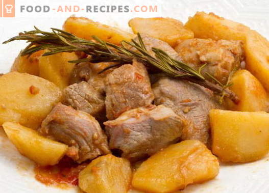 Ragoût de pommes de terre avec de la viande - les meilleures recettes. Comment cuire correctement et savourer des pommes de terre en sauce avec de la viande.