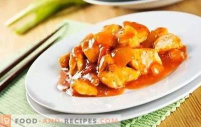 Poulet à la sauce chinoise - simple et oriental. Cuisson de plats exotiques de poulet à la sauce chinoise à la maison