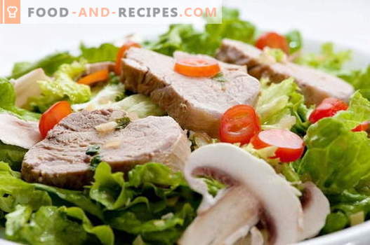 Salade de porc - les meilleures recettes. Comment cuire correctement et savoureux salade de porc.