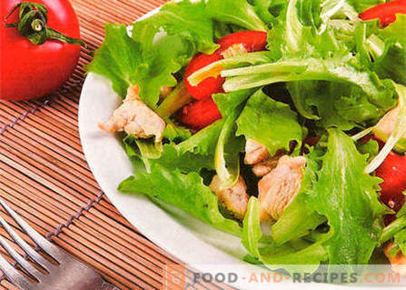 Salade au poulet et aux tomates - les meilleures recettes. Comment bien et savoureux préparer une salade au poulet et aux tomates.