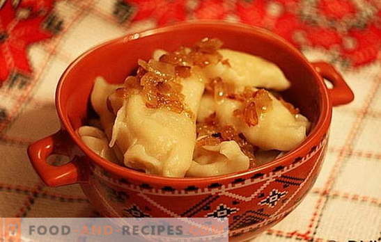 Dumplings avec pommes de terre et chou: rapide, savoureux, bon marché. Une sélection des meilleures recettes de dumplings diététiques avec pommes de terre et chou