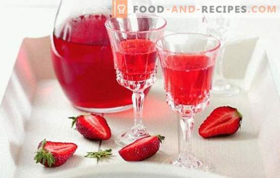 liqueur de fraise à la maison - en dehors de la concurrence! Toutes les subtilités et recettes pour faire de la liqueur de fraise à la maison