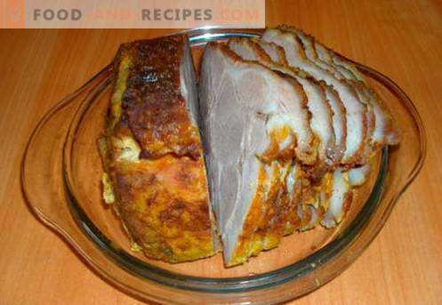 Jambon cuit au four - les meilleures recettes. Comment bien et savoureux jambon cuit dans le four à la maison.
