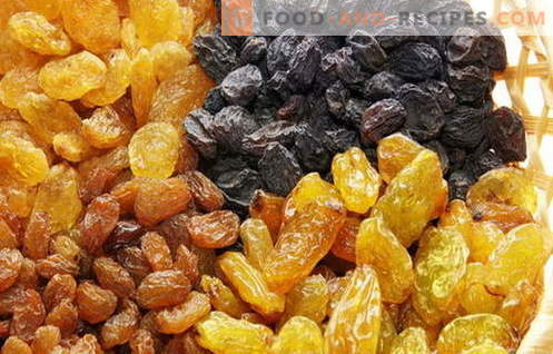 Raisin - description, propriétés, utilisation en cuisine. Recettes avec des raisins secs.